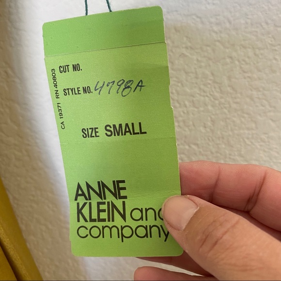 NWT Vintage Anne Klein Metallic Gold Bodysuit - Picture 6 of 8